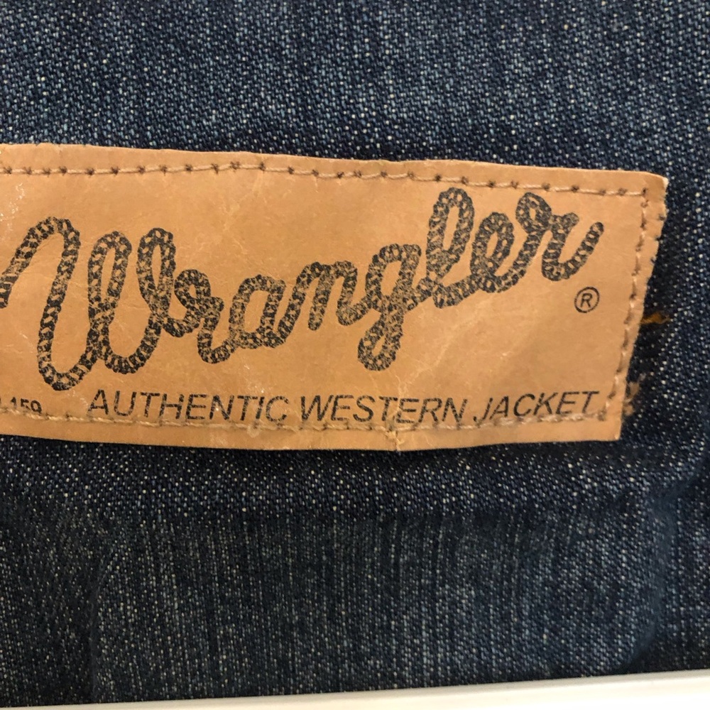 Wrangler denim Sherpa lined jacket corduroy trim collar ranch cowboy Size L - Picture 9 of 11